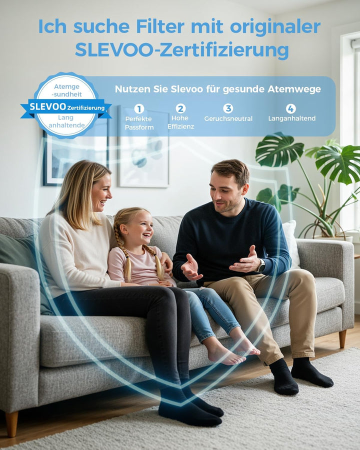 Luftreiniger für grosse Räume bis zu 102 m² ideal für Schlafzimmer in nur 1 Stunde, H13 True HEPA Lu