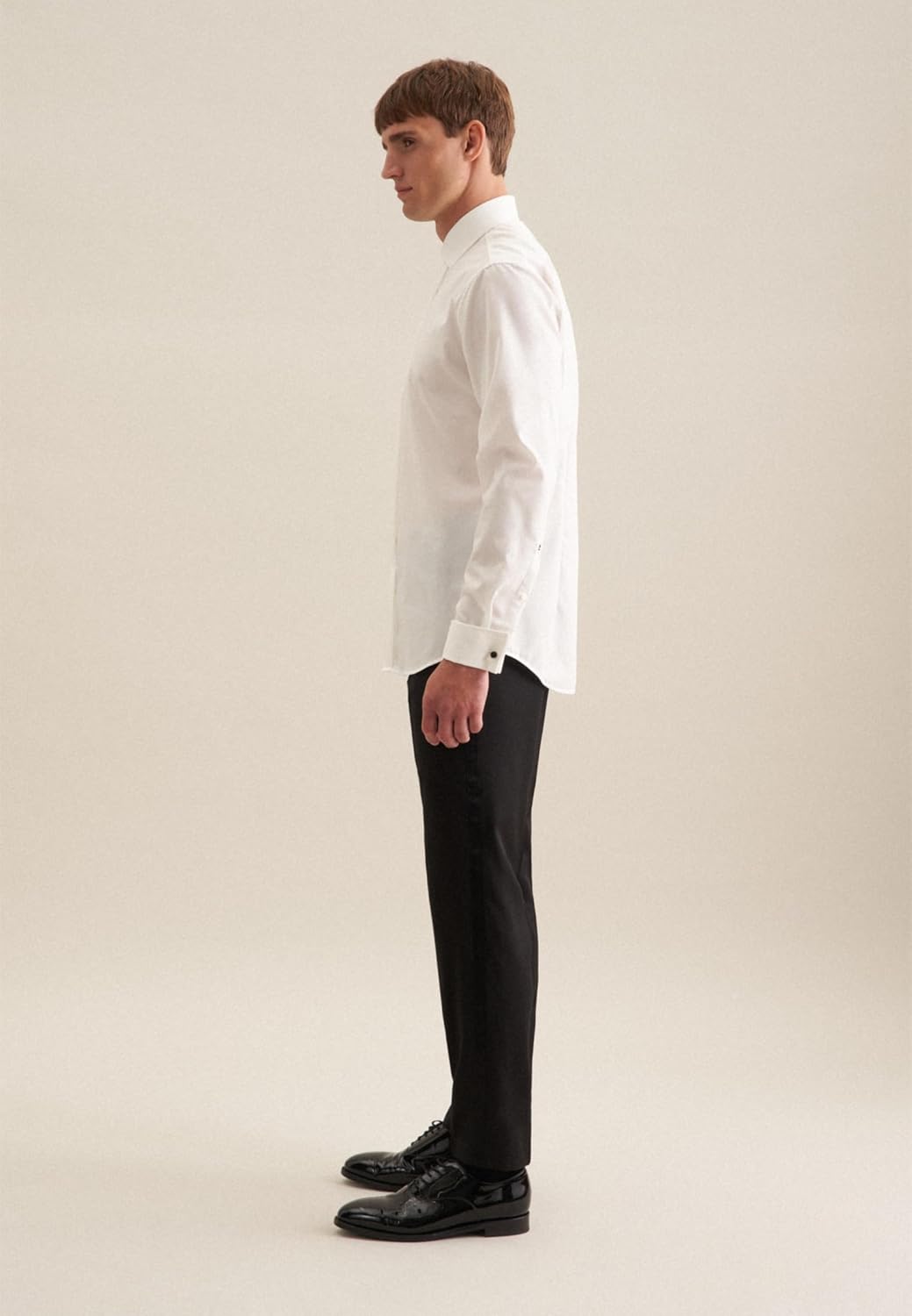 Seidensticker Herren Men Shaped Gala Businesshemd 37 Ecru(245270), 37 Ecru(245270)