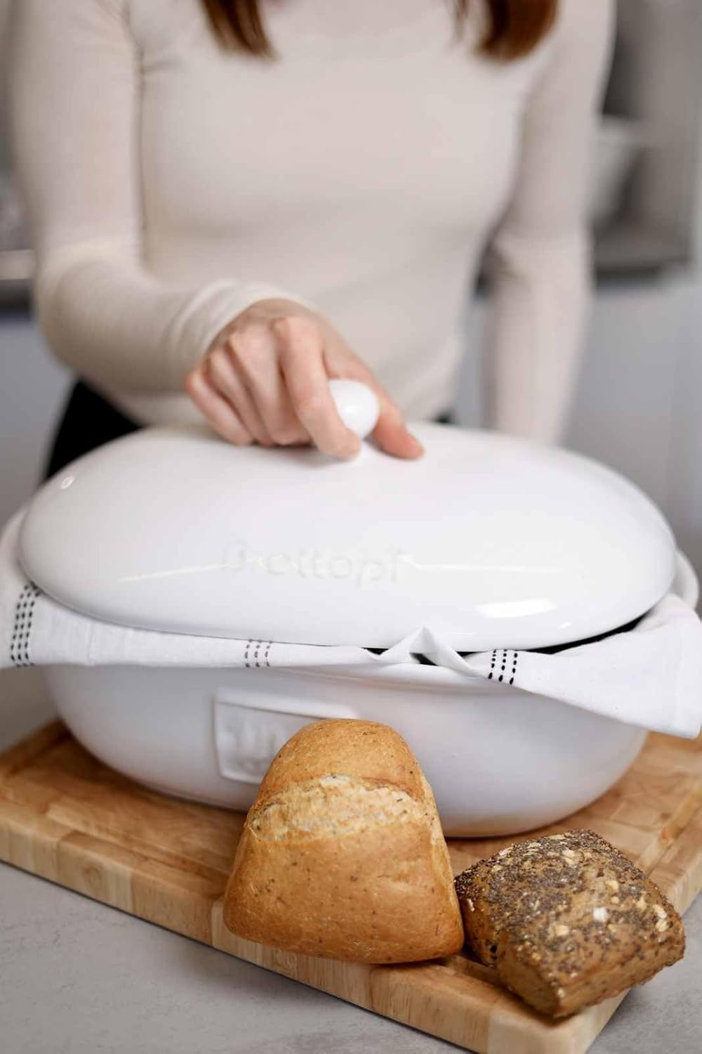 Brottopf Keramik oval Steingut Carl Tode Brotkasten 36,5x25x20 Steintopf