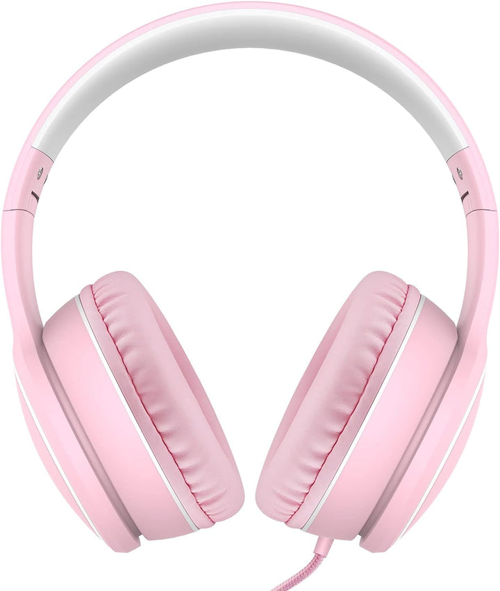 RORSOU R10 Over-Ear Kopfhörer mit Mikrofon, Leichtgewichtige klappbare Stereo-Bass-Headset mit 1,5 m