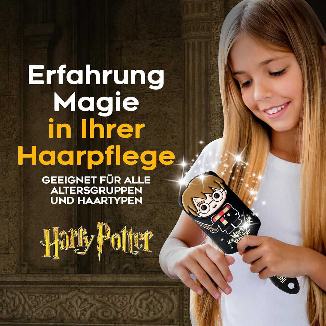 Harry Potter Haarbürste, Chibi-Style Harry Potter Hair Brush, No-Pull Entwirrbürste mit luftgepolste