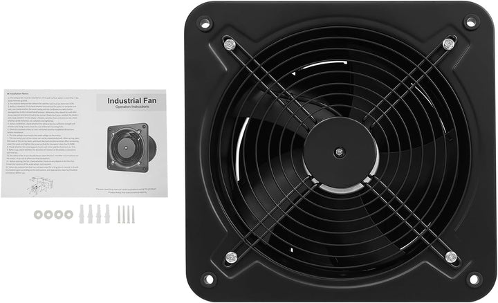Abluftventilator 30cm 2677m³/h, leiser Badlüfter 107W für Wandmontage, Industrieventilator für Küche