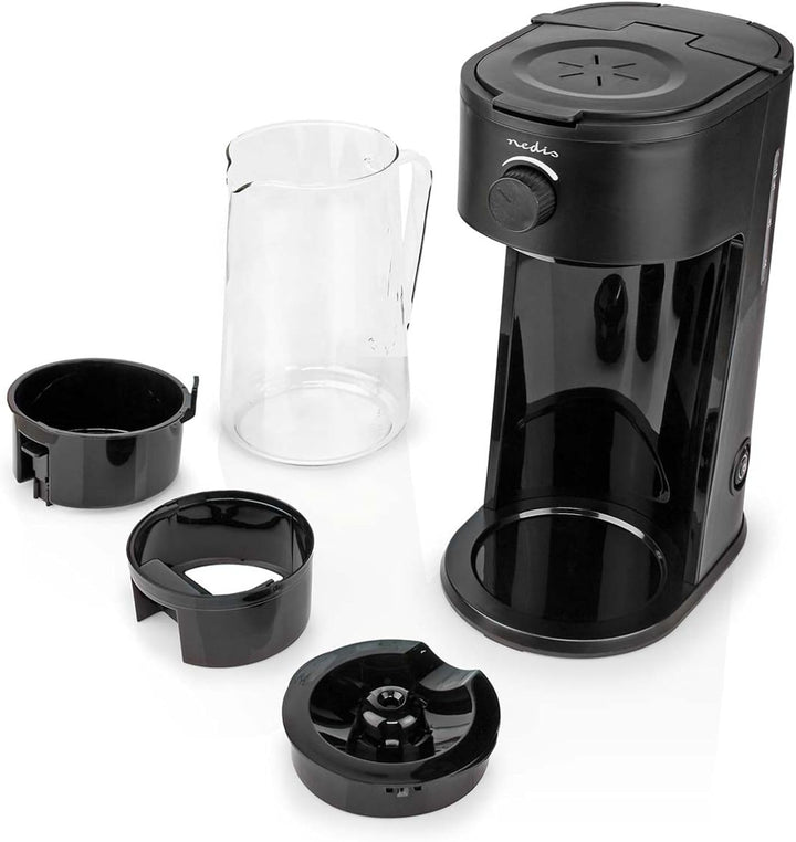 Nedis KAICM200FBK Eiskaffee- und Eistee-Zubereiter – 2,5l Fassungsvermögen – Für bis zu 6 Tassen – M