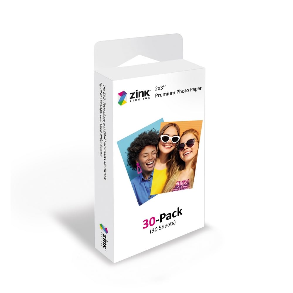 Agfa Photo 30er Pack Zink Papers Selbstklebend 75x50mm - Hochwertige Sofortdrucke, lebendige Farben