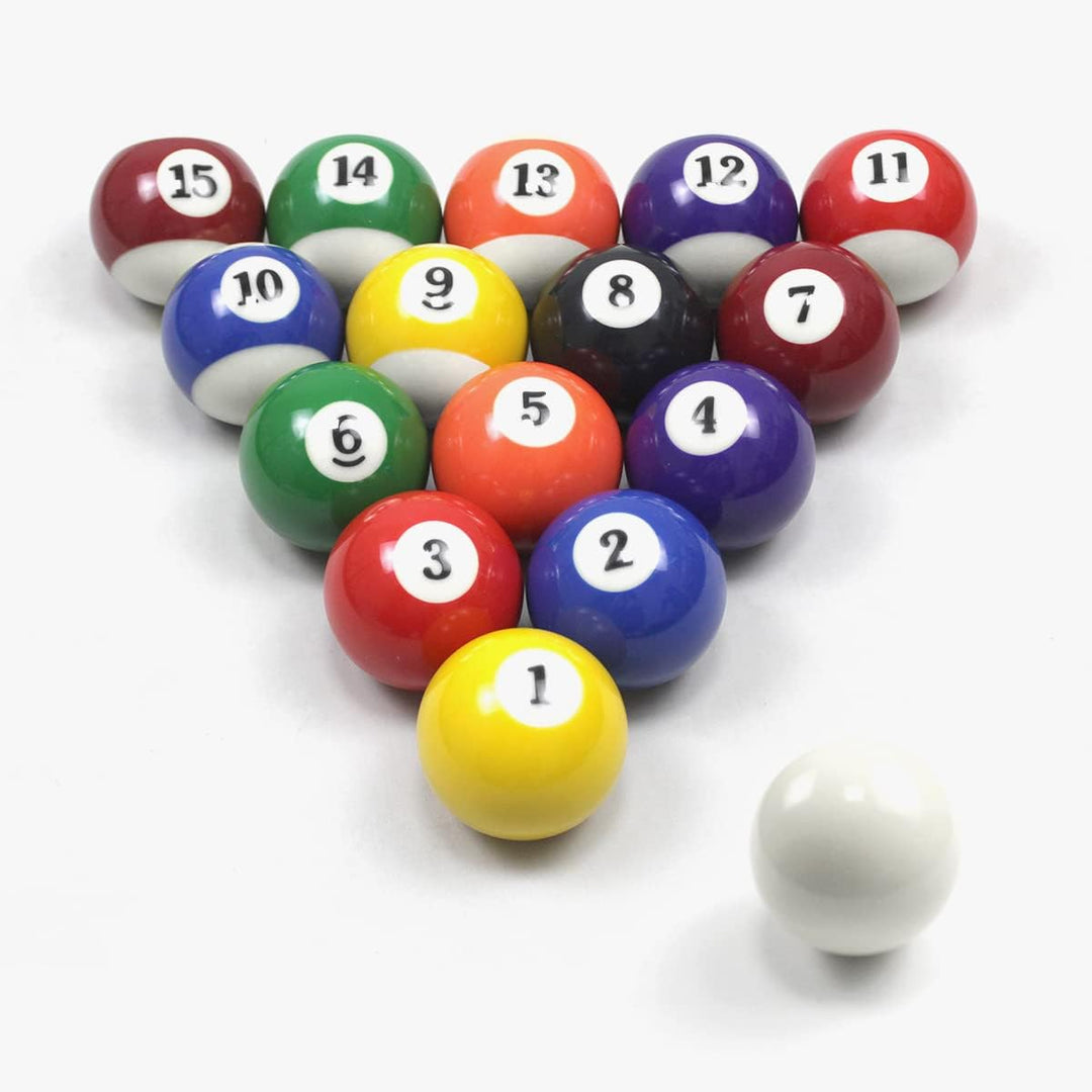PolyMath Billiard Pool Balls, Complete Set of 16 Pool Balls, Diameter 22.5" (57.2mm) Weight 170/180G