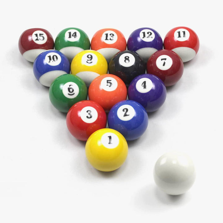 PolyMath Billiard Pool Balls, Complete Set of 16 Pool Balls, Diameter 22.5" (57.2mm) Weight 170/180G