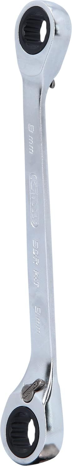 KS Tools 503.4571 GEARplus Doppel-Ratschenringschlüssel umschaltbar 8x9mm, 8x9mm
