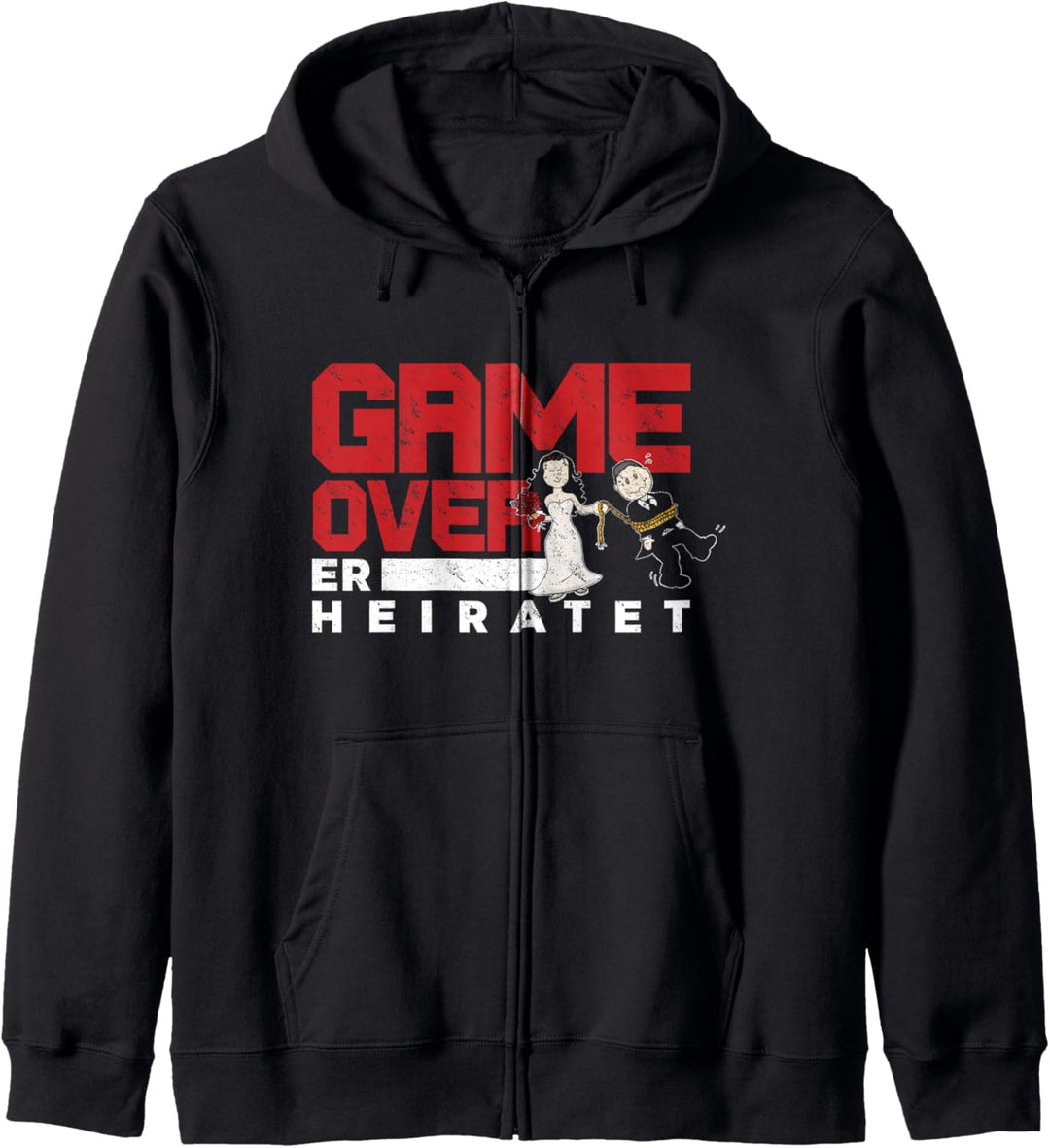 Gamer Over Er Heiratet Team Bräutigam Hochzeit JGA Kapuzenjacke