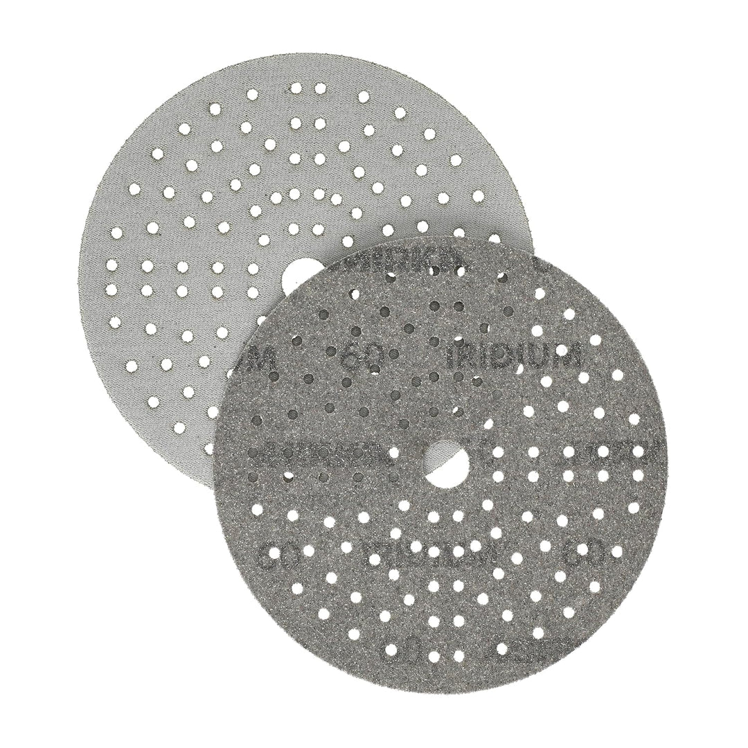 Mirka Iridium Premium-Schleifpapier Ø 150mm Klett 121-Loch, Korn 60, 50 Stk/Zum Schleifen von Lack,