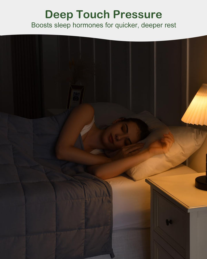 Sivio Gewichtsdecke für Erwachsene 5,5kg, Atmungsaktive Beschwerungsdecke, weiches Material mit Glas