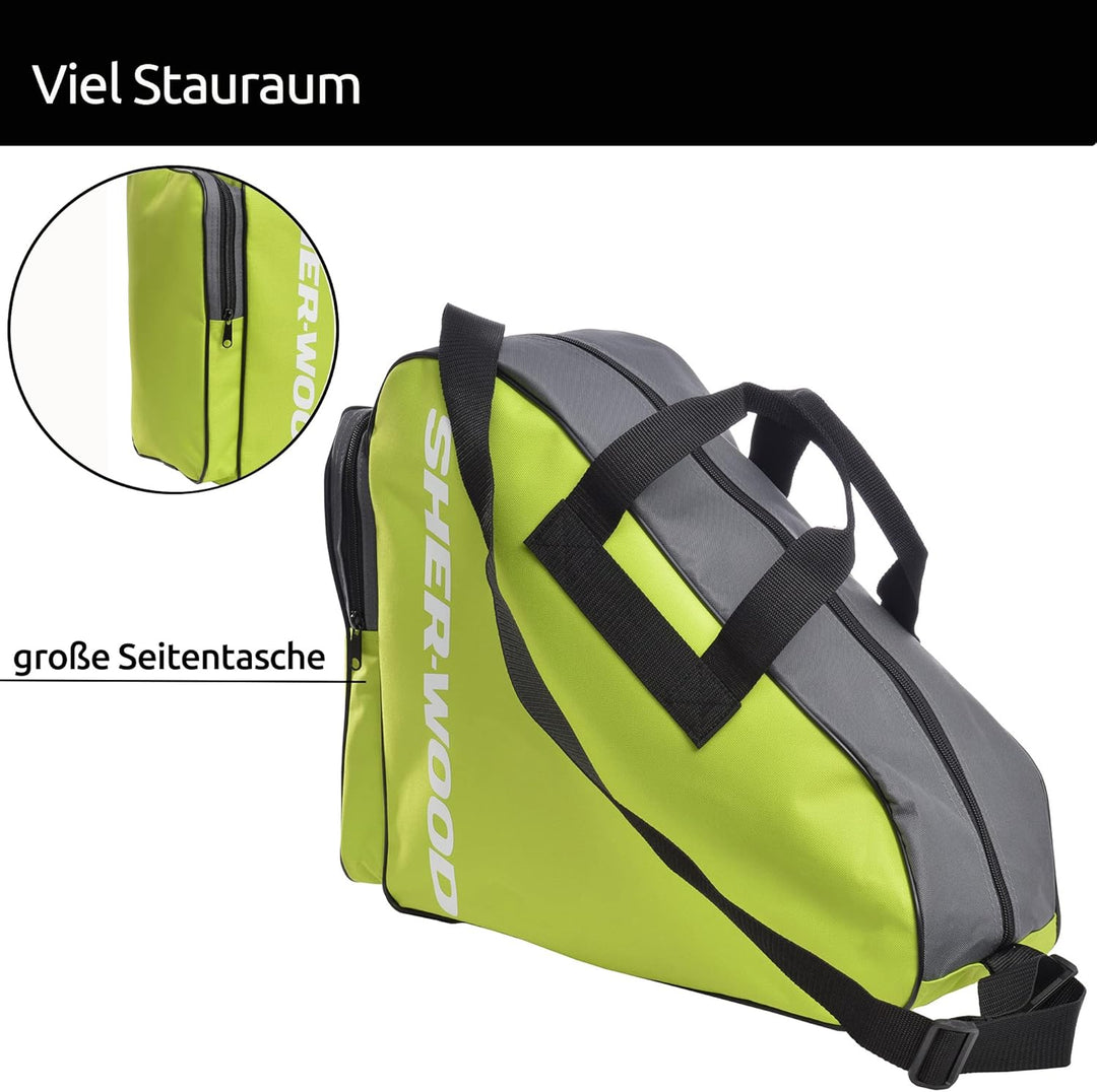 Sherwood Schlittschuhtasche, Inliner-Tasche für Erwachsene und Kinder, Eishockey-Bag, ideal für Roll