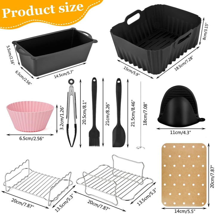 Cosori Heissluftfritteuse Zubehör Heissluftfritteuse Cosori 8,5 L, Wiederverwendbares Airfryer Zubeh