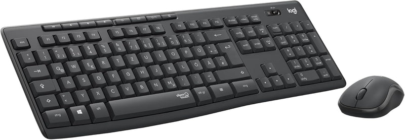 Logitech MK295 kabelloses Tastatur-Maus-Set mit SilentTouch-Technologie, Shortcut-Tasten, optischer