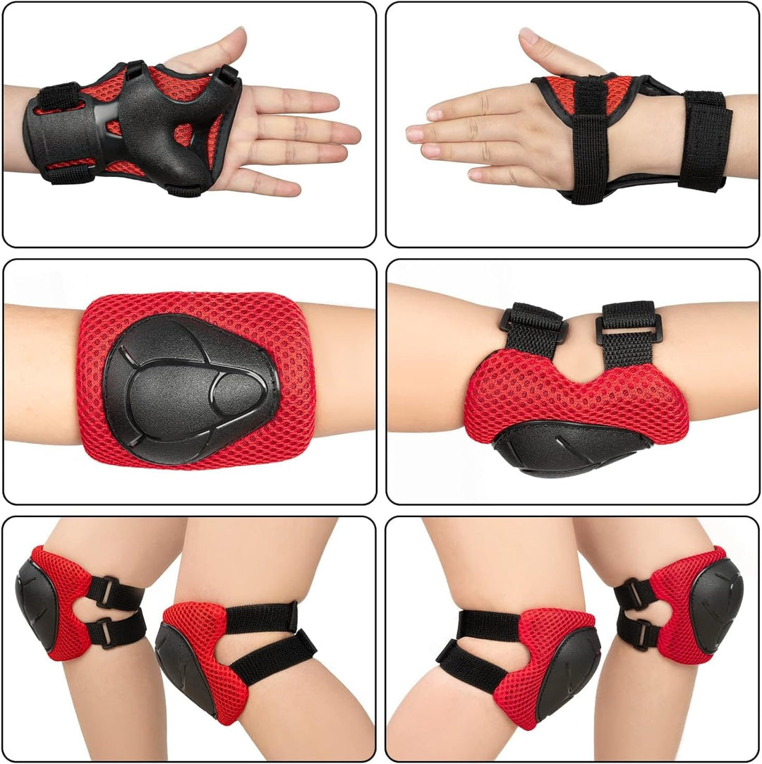 Knieschoner Kinder Schoner Inliner Protektoren: [6er Set] Schützer Inline Skates Kinder Knieschützer