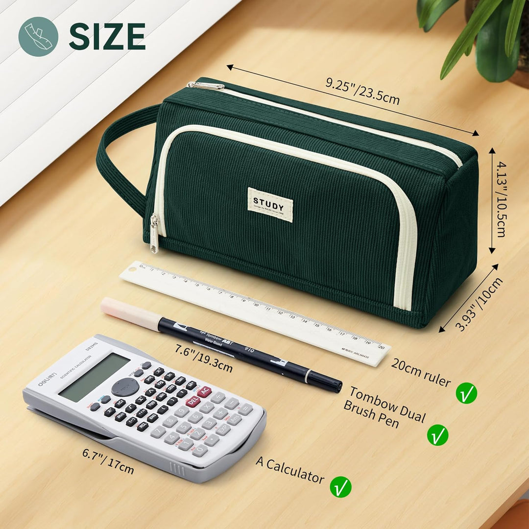 KALIDI Federmäppchen Mäppchen Federtaschen 2 Fächer, extra gross Pencil Case Stifte Etui Schule, Aes