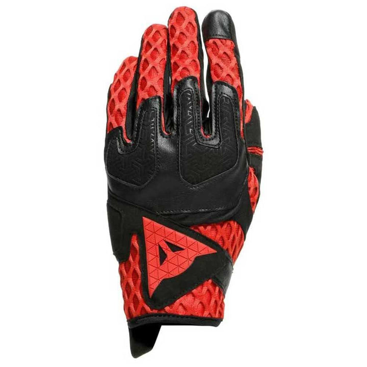 Dainese Air-Maze Unisex Gloves, Motorradhandschuhe Sommer Textil, für Damen und Herren, Schwarz/Rot,