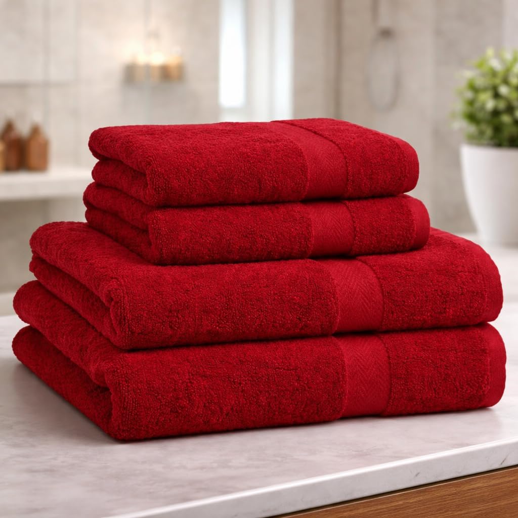 Betz 4-TLG. Handtuch Set Premium 100% Baumwolle 2 Duschtücher Duschtuch Grösse 70 x 140 cm 2 Handtüc