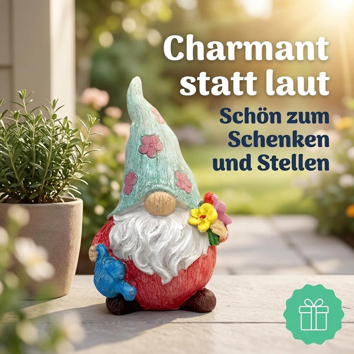 MIJOMA Gartenzwerg Gartengnom GNOME Dwarf Garten Dekoration Gartendeko Wichtel Zwerg für den Garten