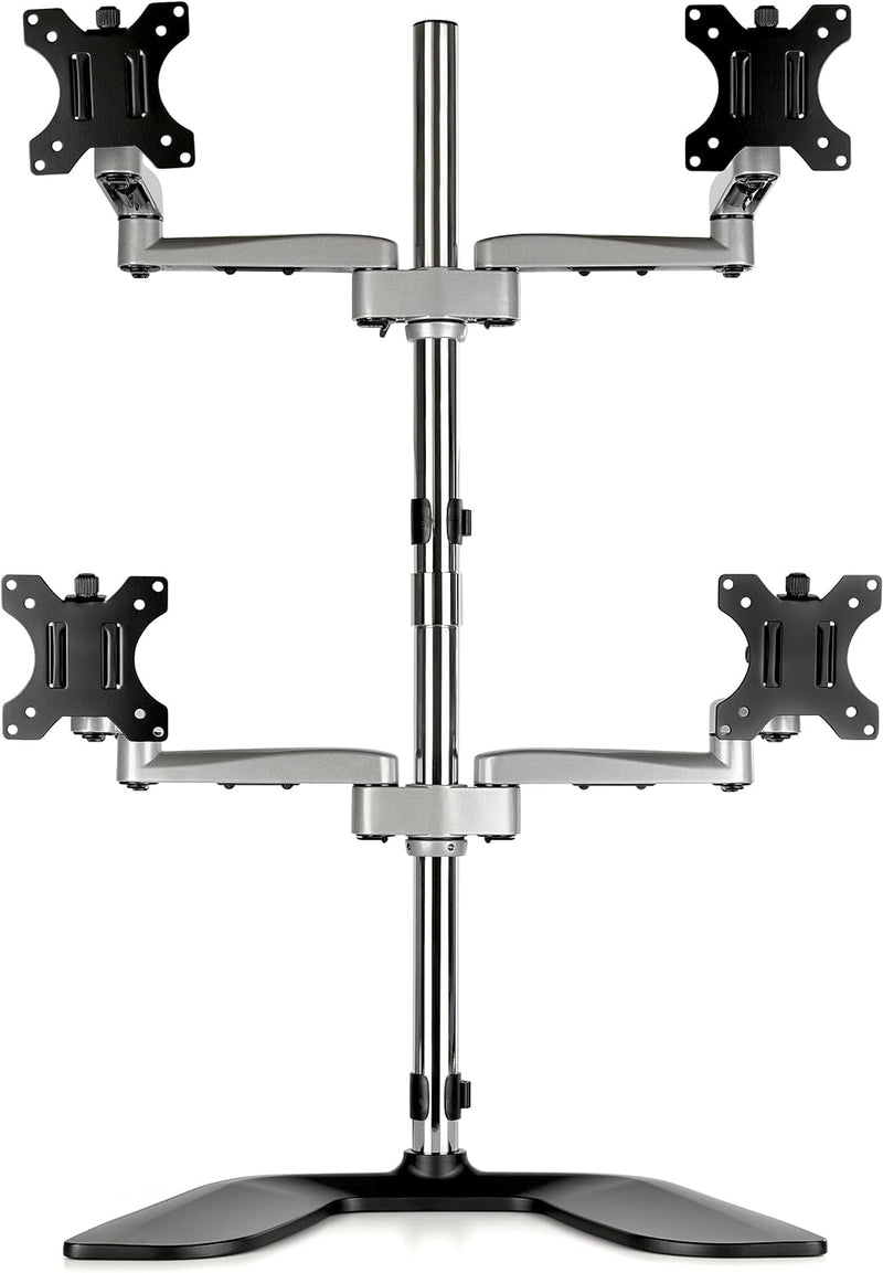 StarTech.com Monitorhalterung für vier Bildschirme (für bis zu 32" VESA-Monitore, beweglich, Stahl &