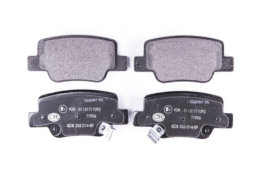 HELLA PAGID 8DB 355 014-891 Bremsbelagsatz - T1906 - Dicke/Stärke: 16.6mm - Bremssystem: Bosch - mit