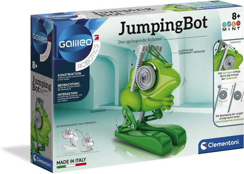 Clementoni Galileo Robotics – JumpingBot, Springender Roboter zum Selbstbauen, Einstieg in Elektroni