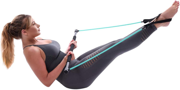 top vit Physio.Stick, Gymnastikstab mit Gummibänder zum Widerstandtraining mit Transporttasche 02: b