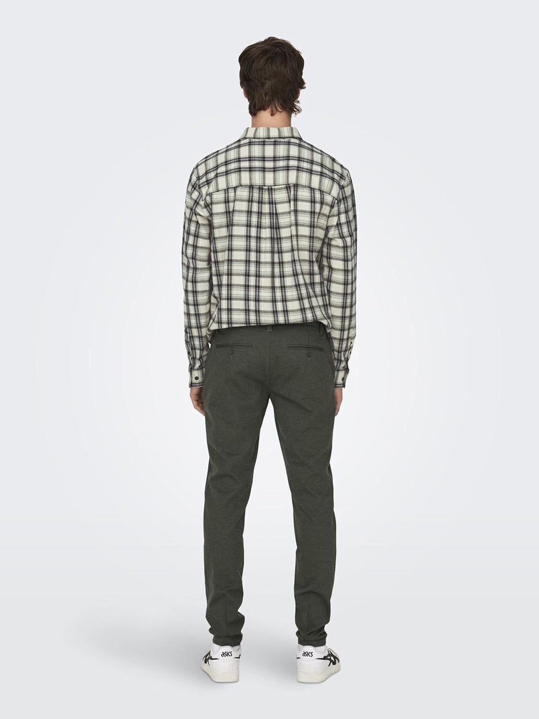ONLY & SONS Herren Chino Hose ONSMARK 2911 - Slim Fit - Schwarz W28-W38 Stretch 30W / 34L Olive Nigh