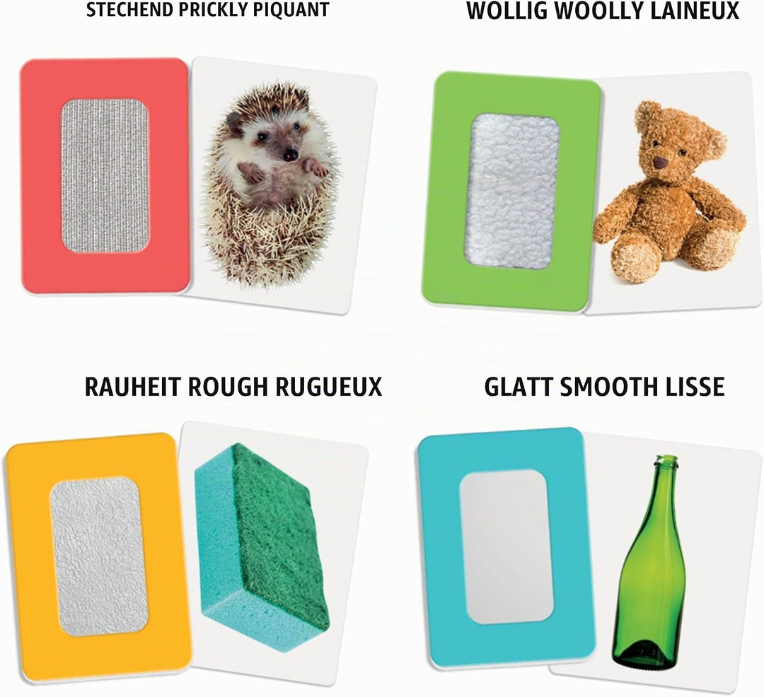 Headu - Flashcards Tactile Montessori - Lernspiel für Kinder von 1 bis 4 Jahren Single, Single