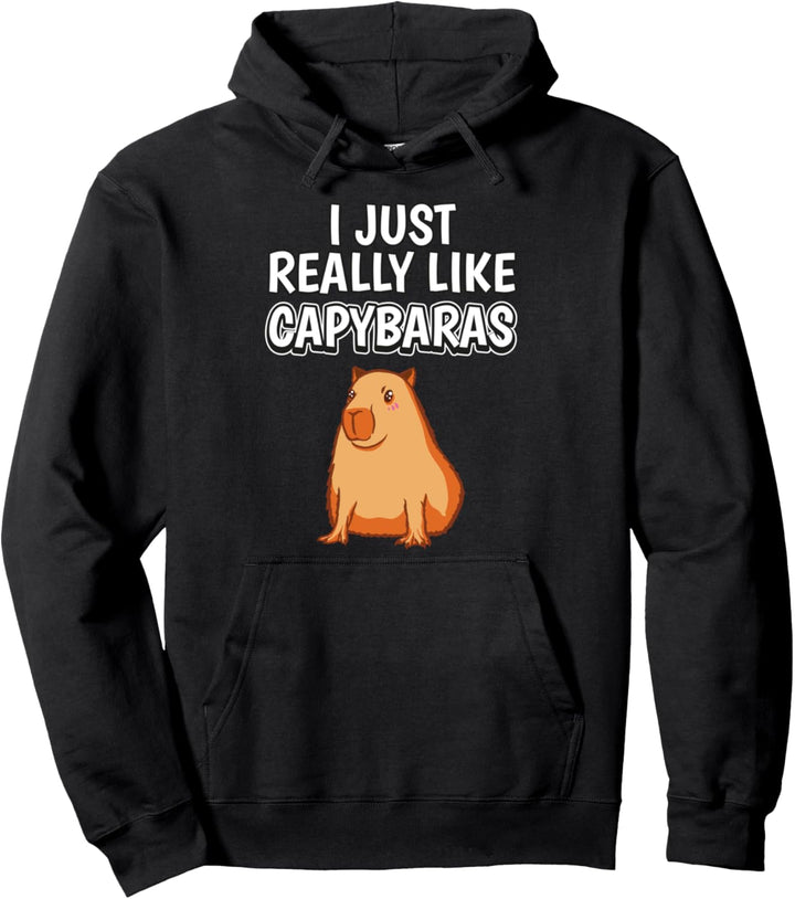 I Just Really Like Capybaras Kleidung Spruch Wasserschwein Pullover Hoodie