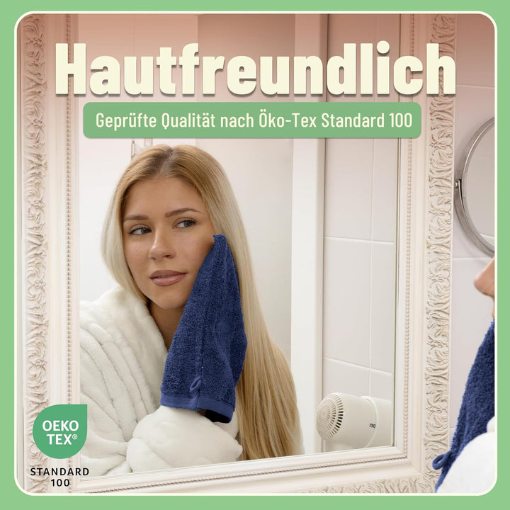 GREEN MARK Textilien 10 TLG. FROTTIER Handtuch-Set mit verschiedenen Grössen 4X Handtücher, 2X Dusch