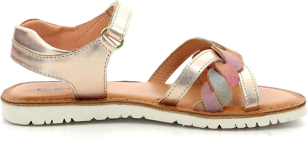 Kickers Mädchen Betty Sandale 24 EU Korallenrosa Metallisiert, 24 EU Korallenrosa Metallisiert