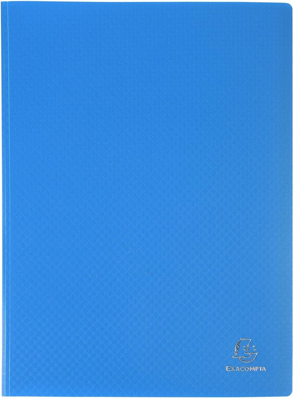 Exacompta 8540E Sichtmappe (aus weichem PP 300µ, mit 40 gekörnten Hüllen (80 Ansichten) blickdicht,