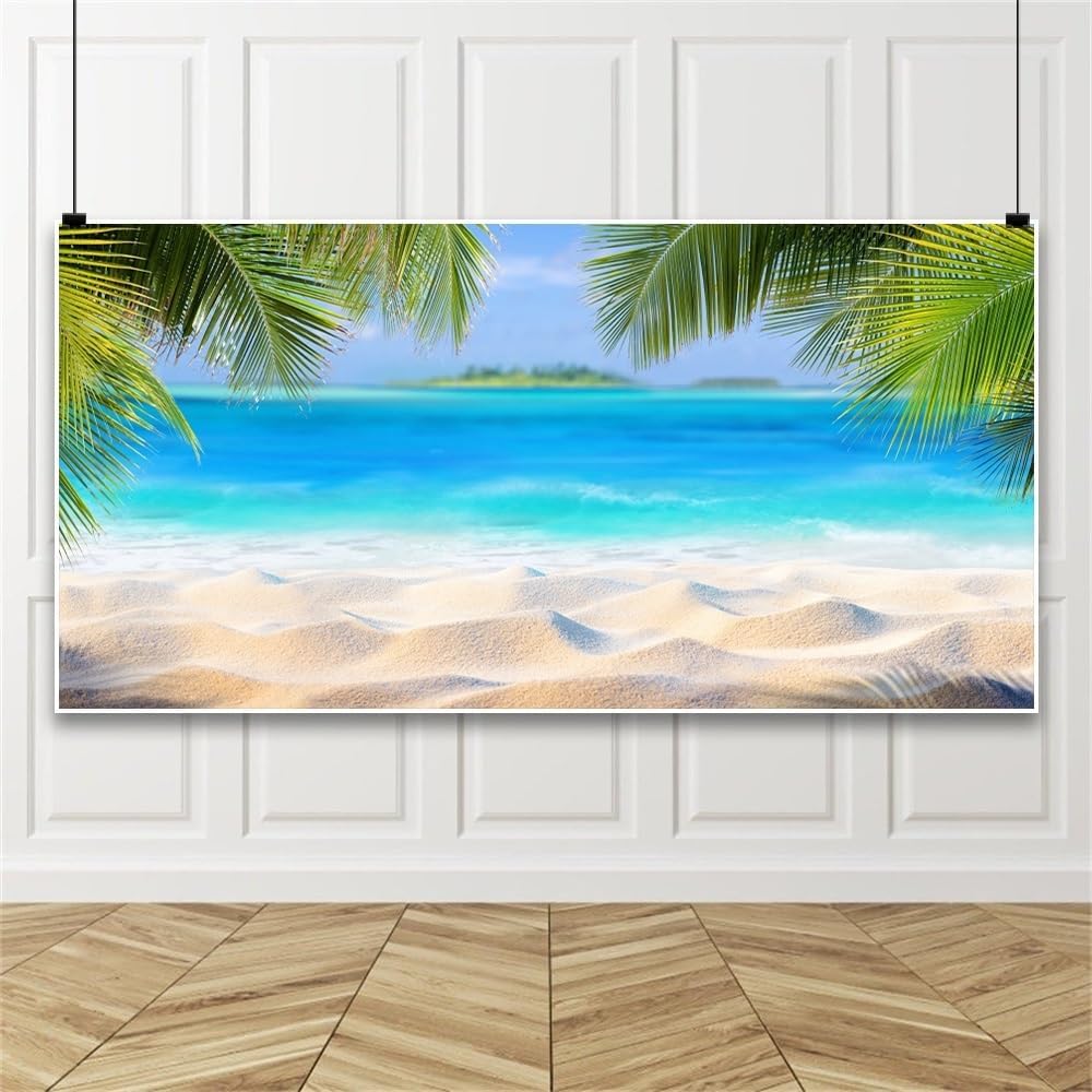 Renaiss 6x3m Hawaii Ozean Sandstrand Hintergrund Tropische Küste Palmen Naturfotografie Hintergrund