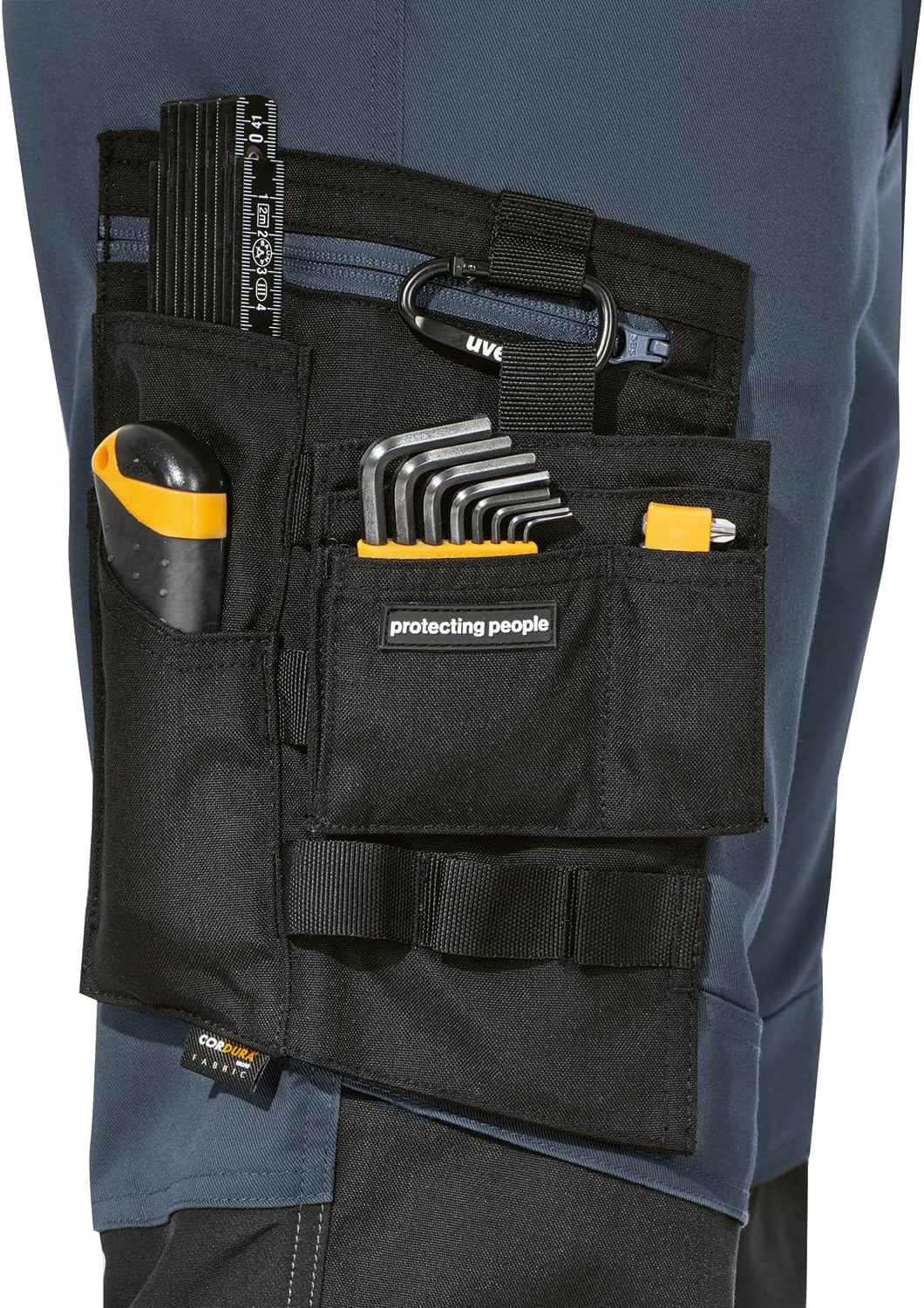 Uvex Echor Bundhose - Herren Arbeitshose mit Stretch-Bund - Cargohose - flexibel & robust 52 Dunkelb