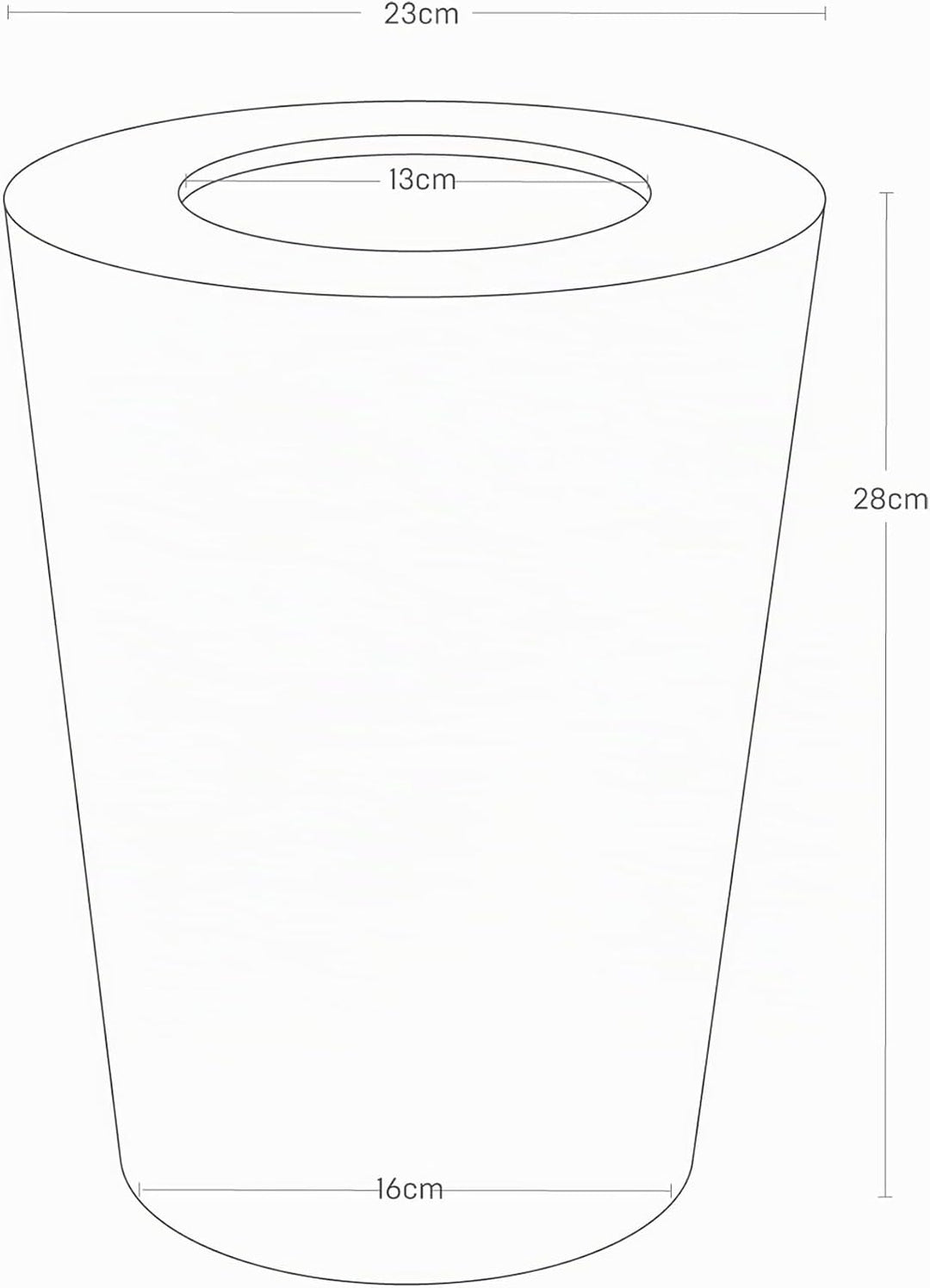 Trash Can Round - Rin - natural Weiss, Weiss