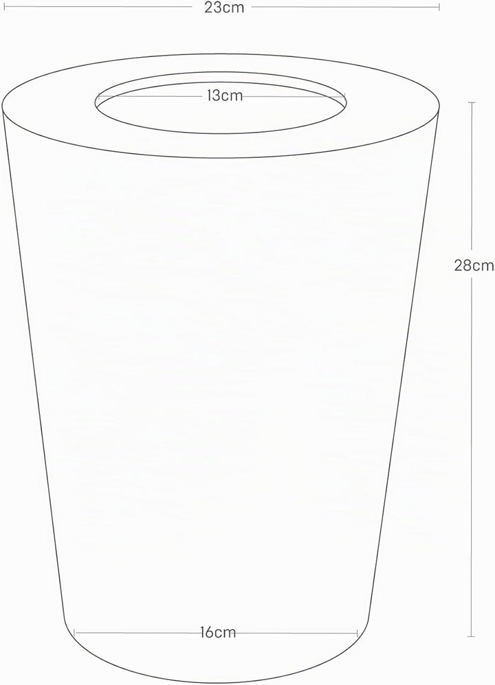 Trash Can Round - Rin - natural Weiss, Weiss
