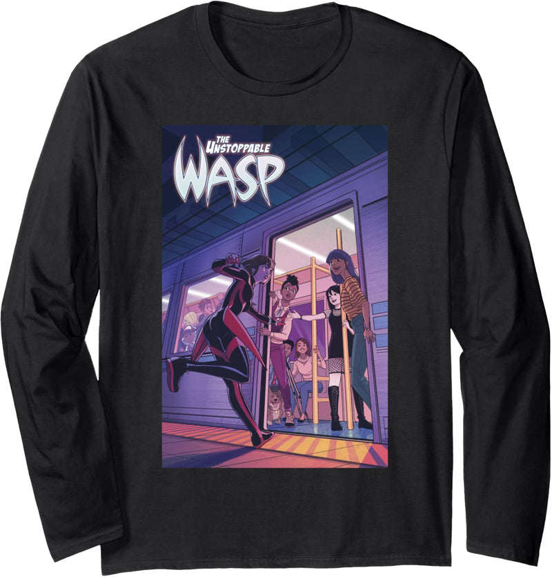 Marvel The Unstoppable Wasp Comic Cover Langarmshirt
