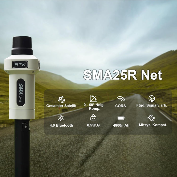 SMA25R Net GNSS RTK-Vermessungssystem: Handgeführter Hochpräzisions-Positionierungsempfänger mit Kol