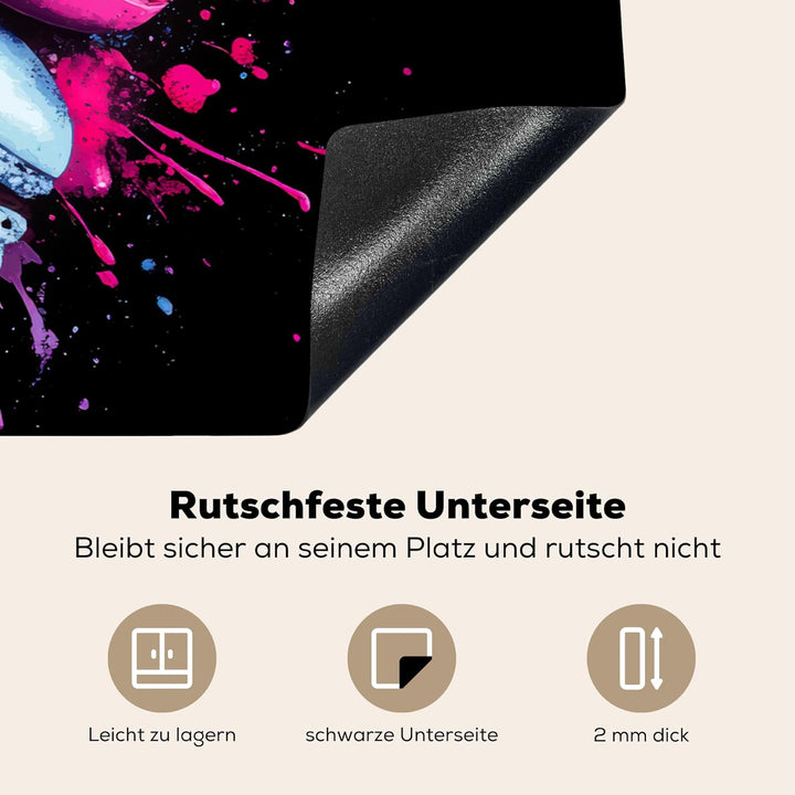 Herdabdeckplatte 80x52 cm Einteilig Küche Herdabdeckung Induktionsfeld Ceranfeld Herdabdeckplatten V