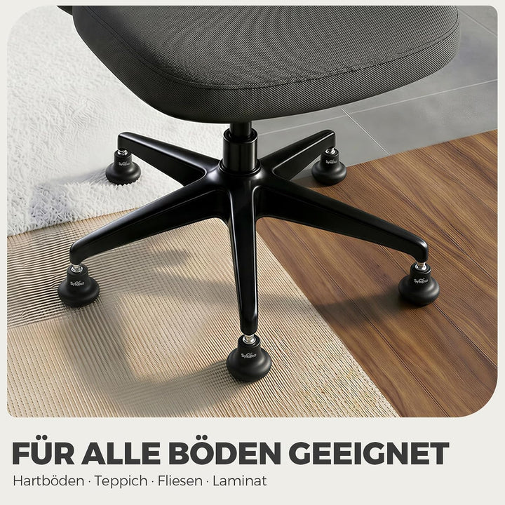 Sytopia 5 Stück Bodengleiter 2 Zoll, Höhe 6,5cm, mit Filzpads, Ersatz für Bürostuhl Rollen, Stuhlgle
