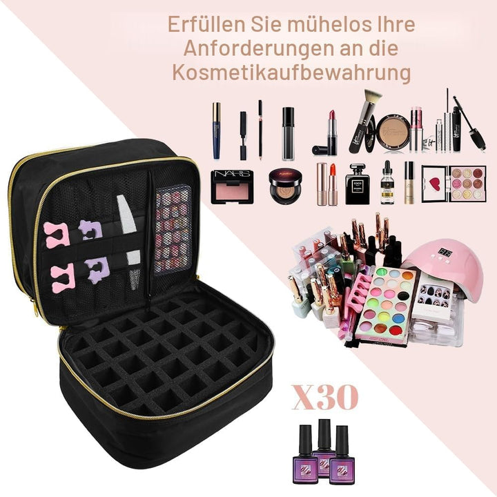 Nagellack Aufbewahrung Tasche Doppelschicht Nagellacktasche Schwarz Nagel Taschen Nagellack Organize