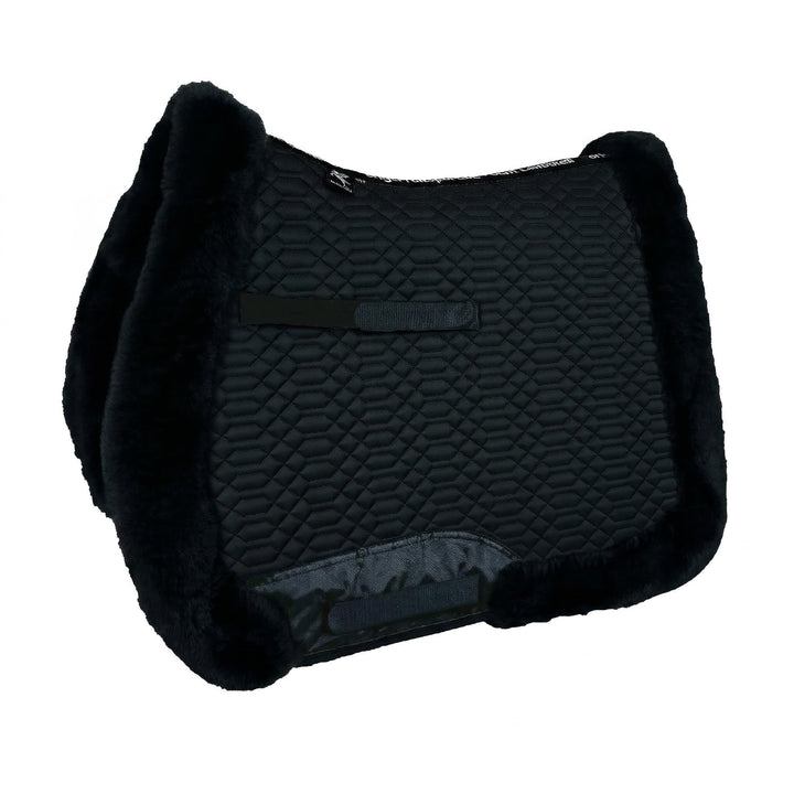 Engel Reitsport Lammfell Schabracke Fully Lined mit Fellkranz SCHABRA3-VSS-SCH-SCH Stoff schwarz Fel