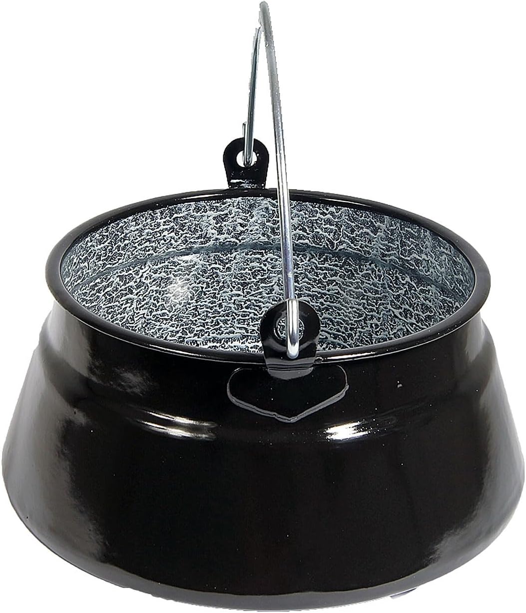 Set Ungarischer Fischsuppekessel Emaille 25 Liter + Gratis Schöpflöffel Fischkessel Suppenkessel kon