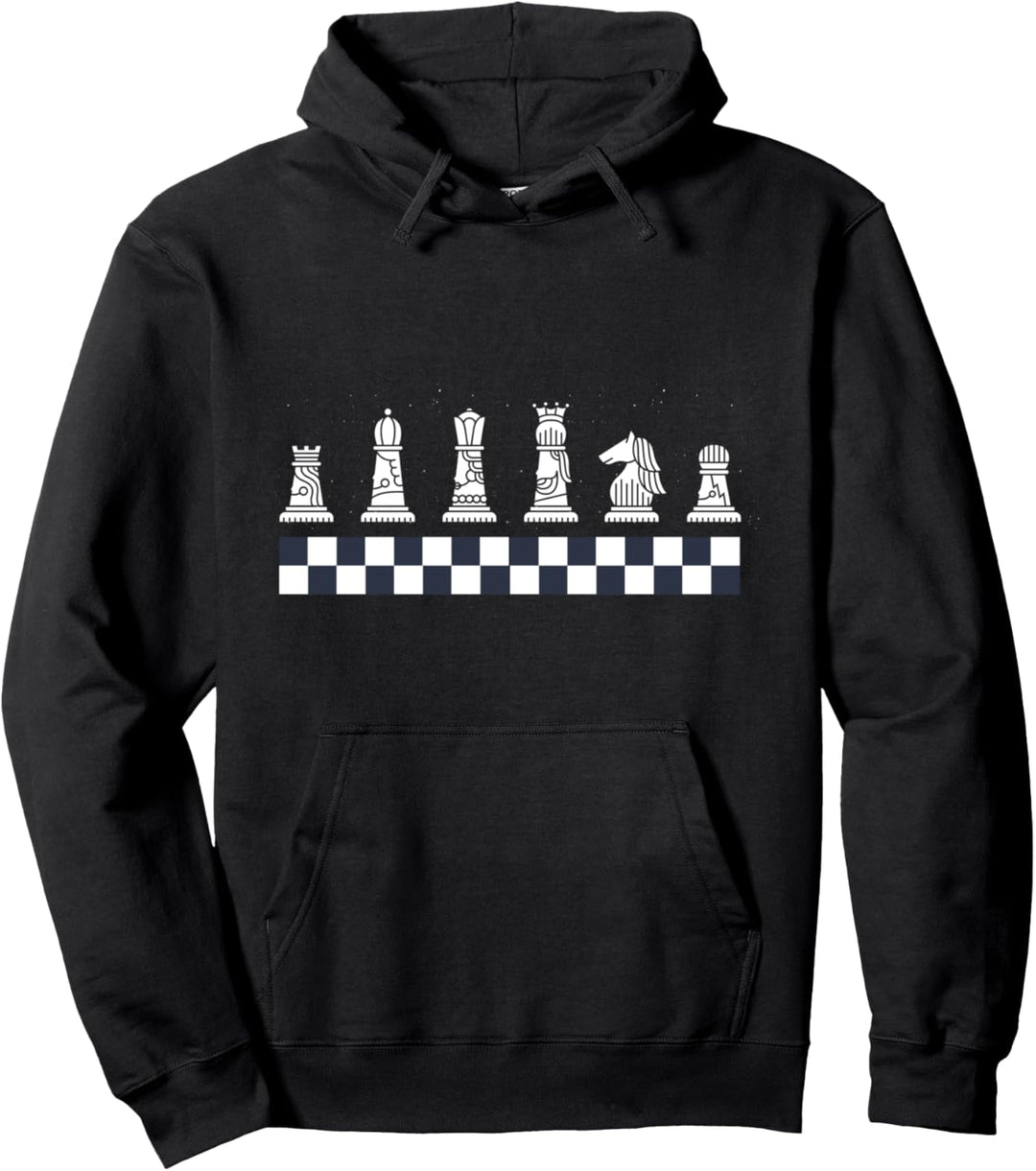 Schachfiguren Schach Schachbrett Schachspieler Grossmeister Pullover Hoodie