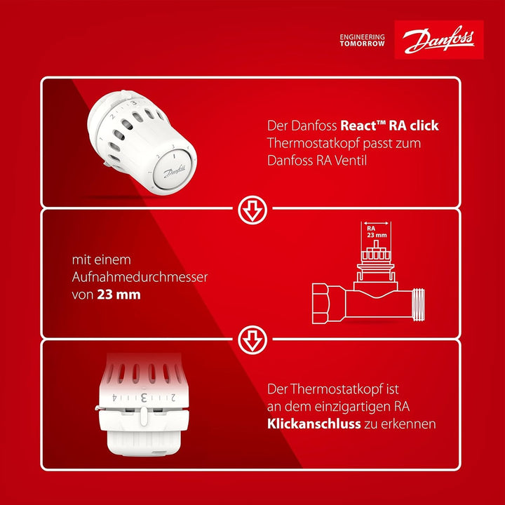 Danfoss Heizkörperthermostat RA 015G3090 – Präzise Temperaturregelung, Energieeinsparung & ganzjähri