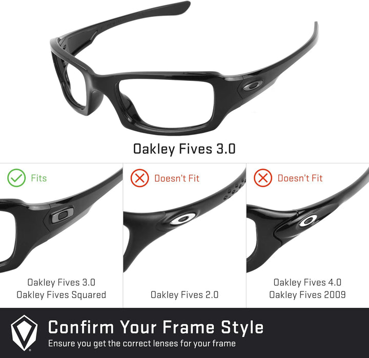 REVANT Ersatzgläser für Oakley Fives 3.0 - Kompatibel mit für Oakley Fives 3.0 Titan Mirrorshield -