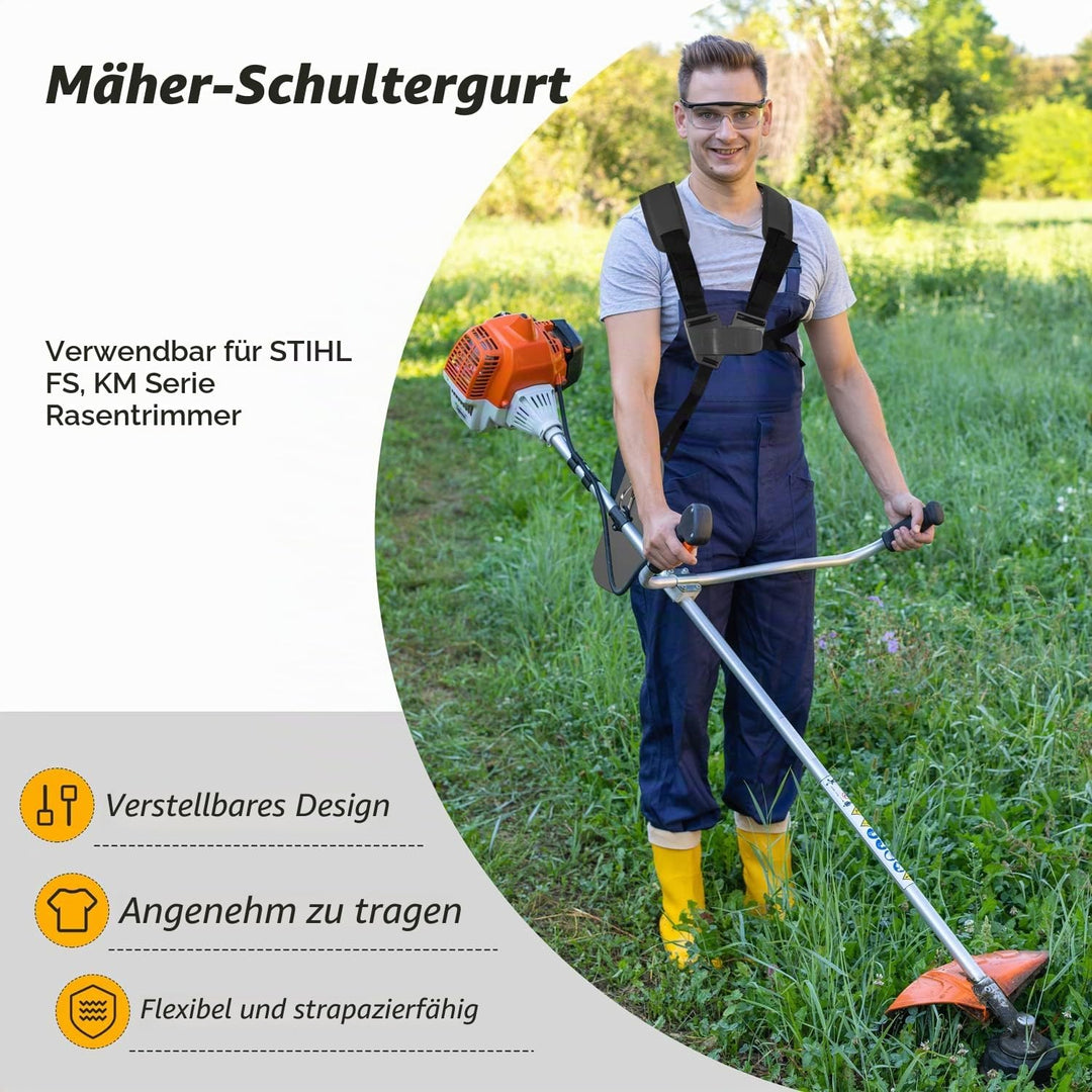 YOUSHARES Schultergurt Tragegurt für Motorsense 02-schwarz, 02-schwarz