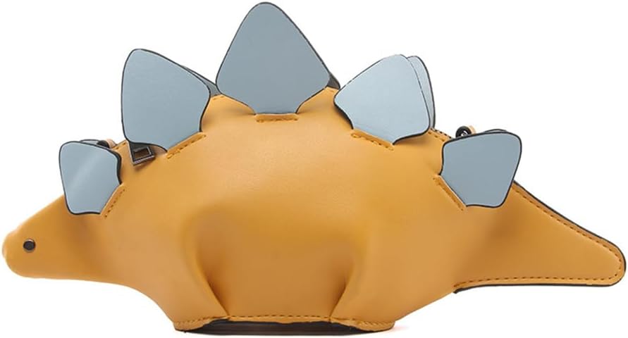 PORRASSO Mädchen Umhängetasche Damen Kreative Schultertasche Süsse Dinosaurier Geformte Handtasche V