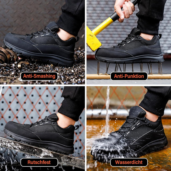 TIAROOTT Sicherheitsschuhe Arbeitsschuhe Herren Damen Wasserdicht Leicht Sportlich Schutzschuhe ruts