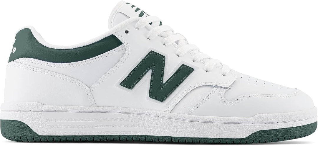 New Balance Bb480cob Herren 37.5 EU Weiss Nachtgrün Helles Aluminium, 37.5 EU Weiss Nachtgrün Helles